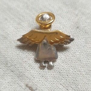 Vintage Avon Angel Pin Brooch Gold Tone Holiday Religious Gaurdian Christmas